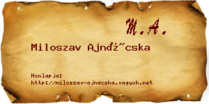 Miloszav Ajnácska névjegykártya
